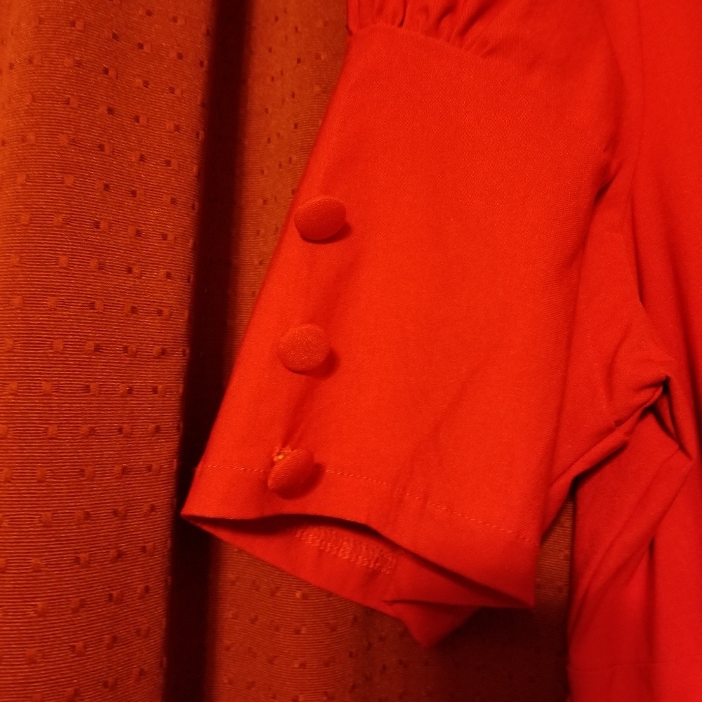 Red retro style dress - Picture 4 of 5